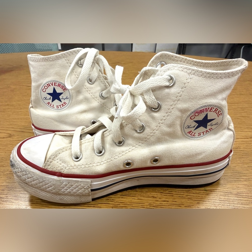 Converse Kids' White Canvas Chuck Taylor All Star High Top Sneakers